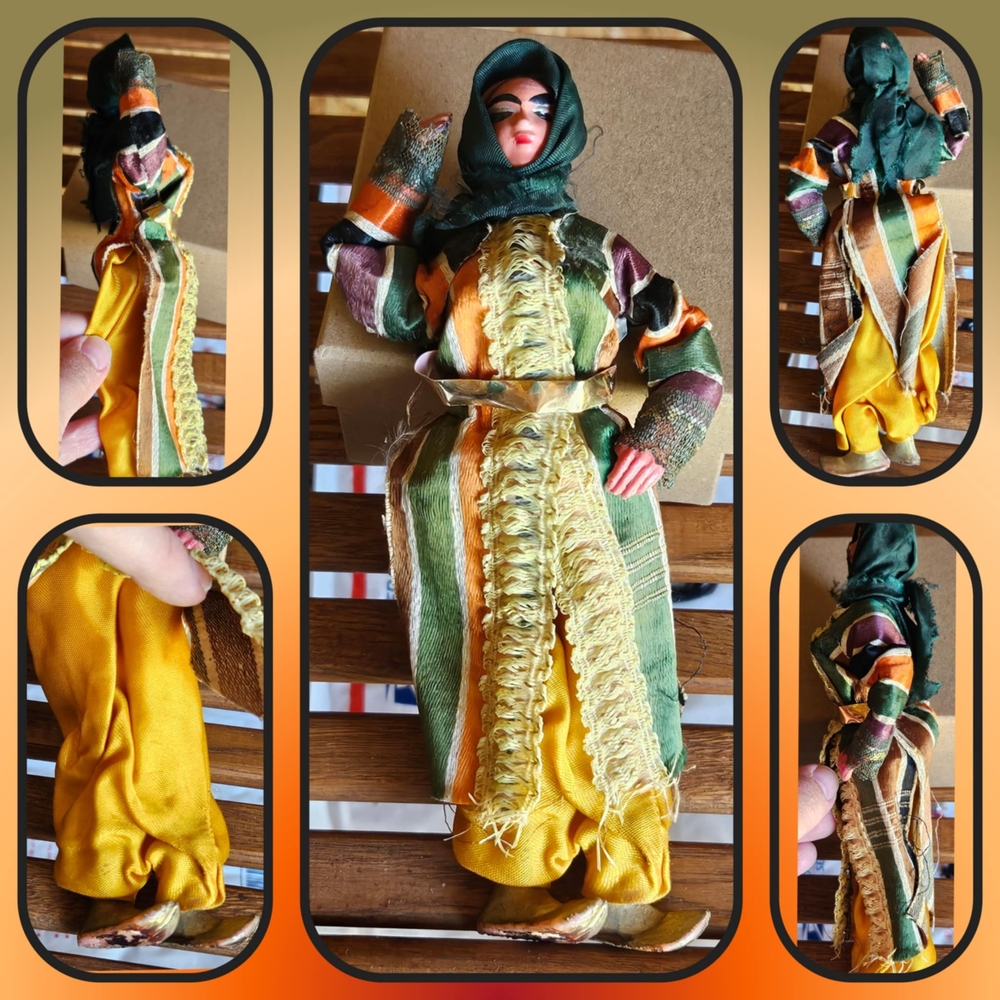 Middle Eastern Souvenir Doll, Vintage Collectible Turkish Traditional